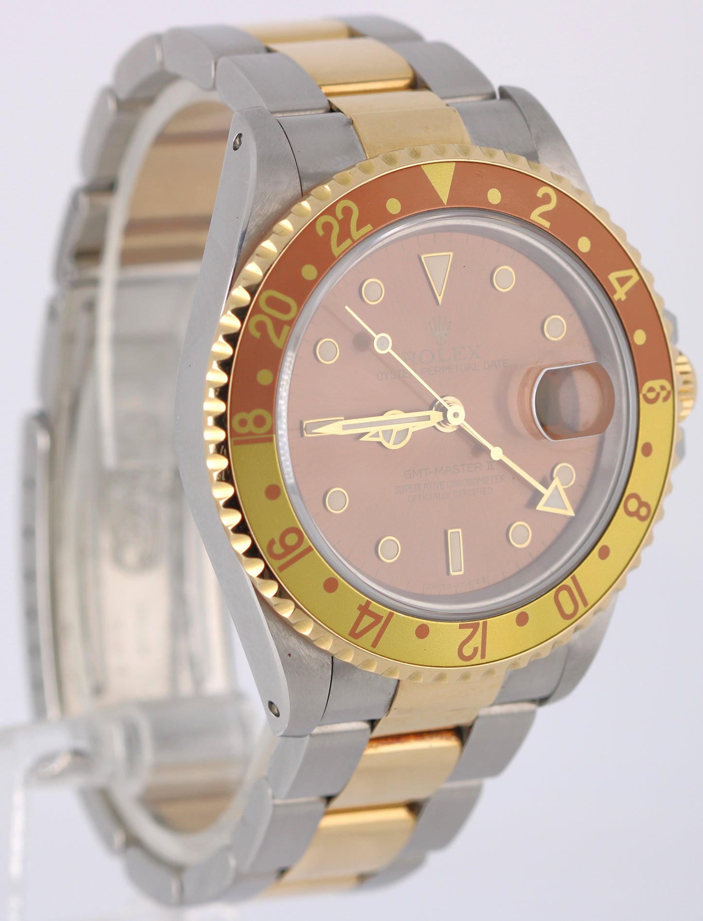 Rolex GMT-Master II 'ROOT BEER' Two-Tone 18k Gold Steel Brown 40mm 16713 Watch