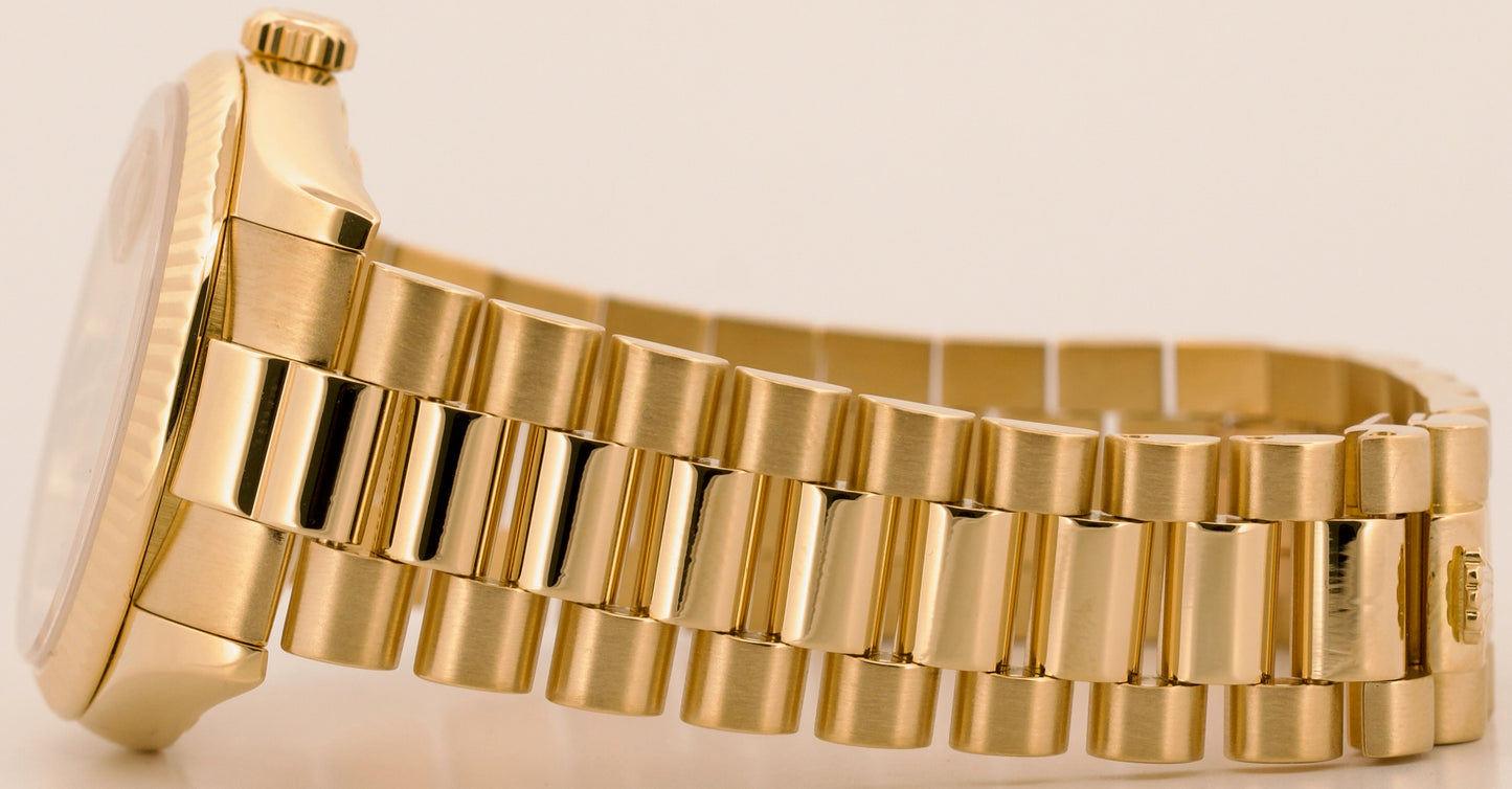 2014 RSC Rolex Day-Date President SILVERED CHAMPAGNE 36mm 18K Gold 118238 BOX