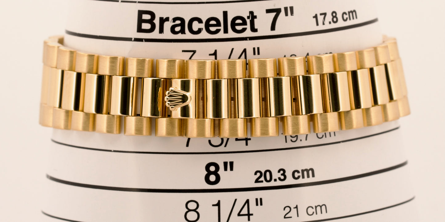 2014 RSC Rolex Day-Date President SILVERED CHAMPAGNE 36mm 18K Gold 118238 BOX