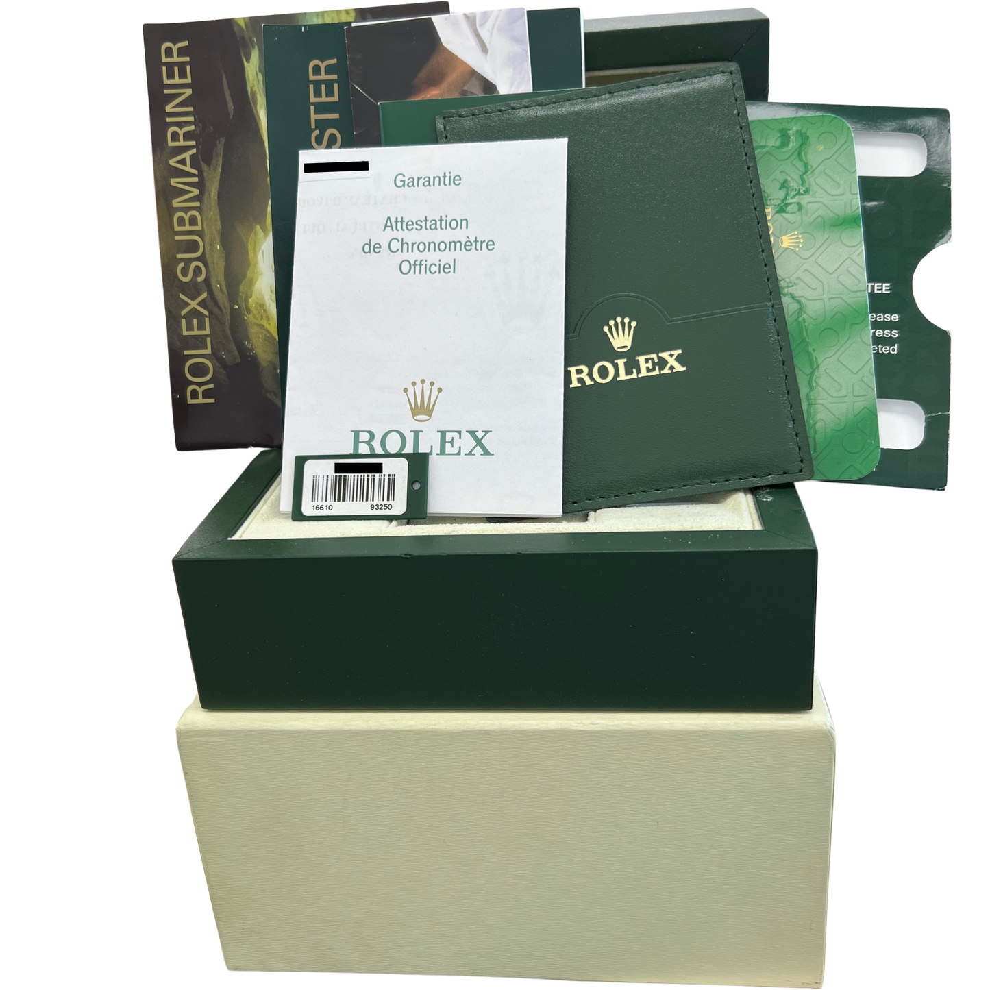 PAPERS Rolex Submariner Date NO-HOLES 16610 T Black Stainless 40mm Watch BOX