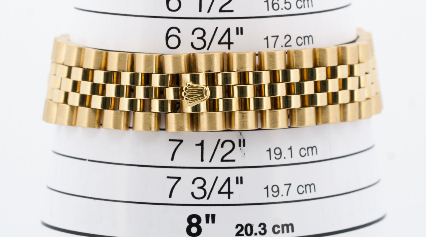 VINTAGE 1986 Rolex DateJust 36mm CHAMPAGNE DIAMOND 18K Yellow Gold JUBILEE 16018