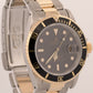 1990 PAPERS Rolex Submariner Date 40mm BLACK 18K Yellow Gold Steel 16613 BOX