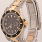 1990 PAPERS Rolex Submariner Date 40mm BLACK 18K Yellow Gold Steel 16613 BOX