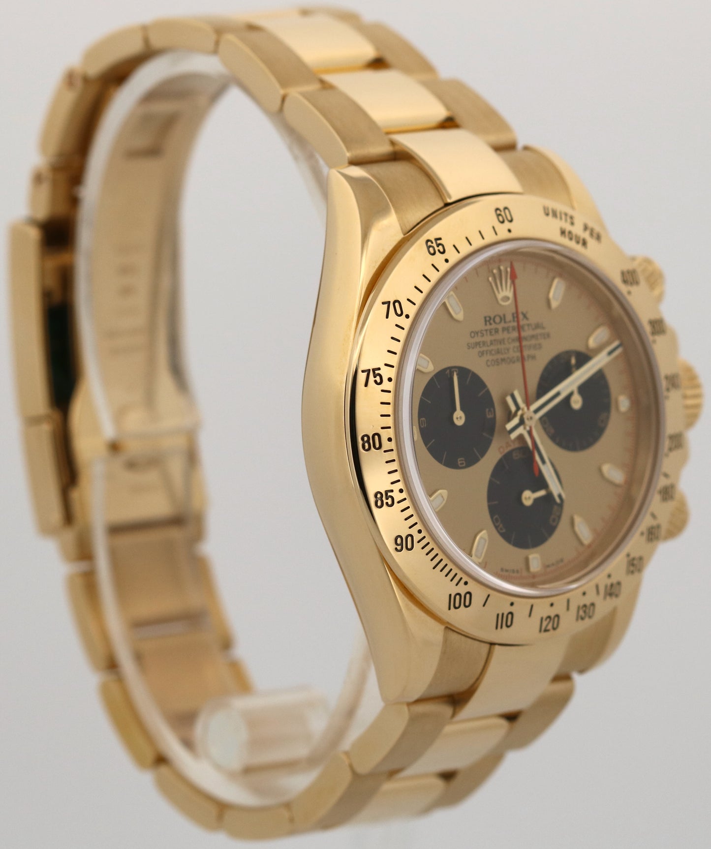 Rolex Daytona Cosmograph NEWMAN 18K Yellow Gold CHAMPAGNE 40mm Watch 116528 BOX