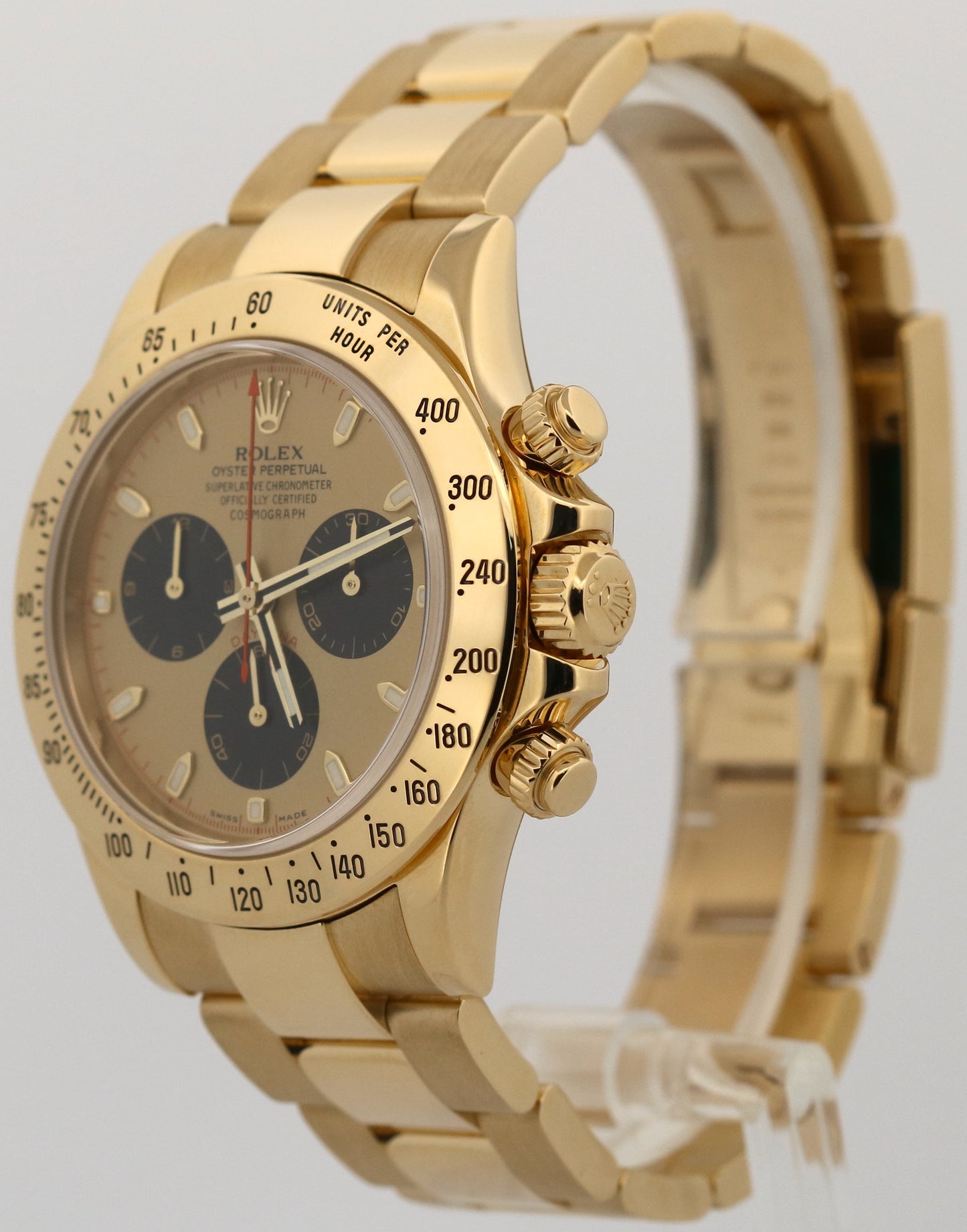 Rolex Daytona Cosmograph NEWMAN 18K Yellow Gold CHAMPAGNE 40mm Watch 116528 BOX