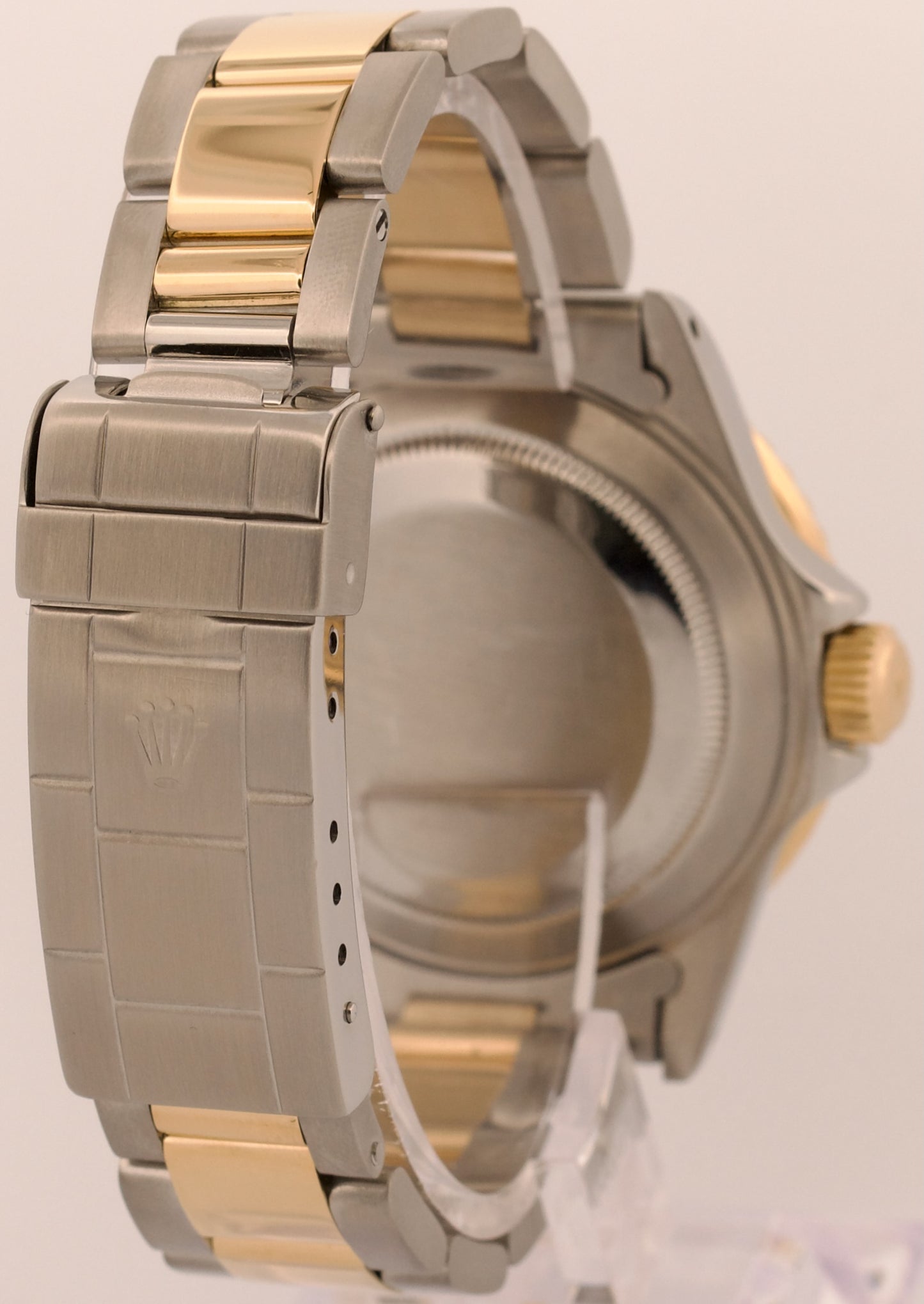 1990 PAPERS Rolex Submariner Date 40mm BLACK 18K Yellow Gold Steel 16613 BOX