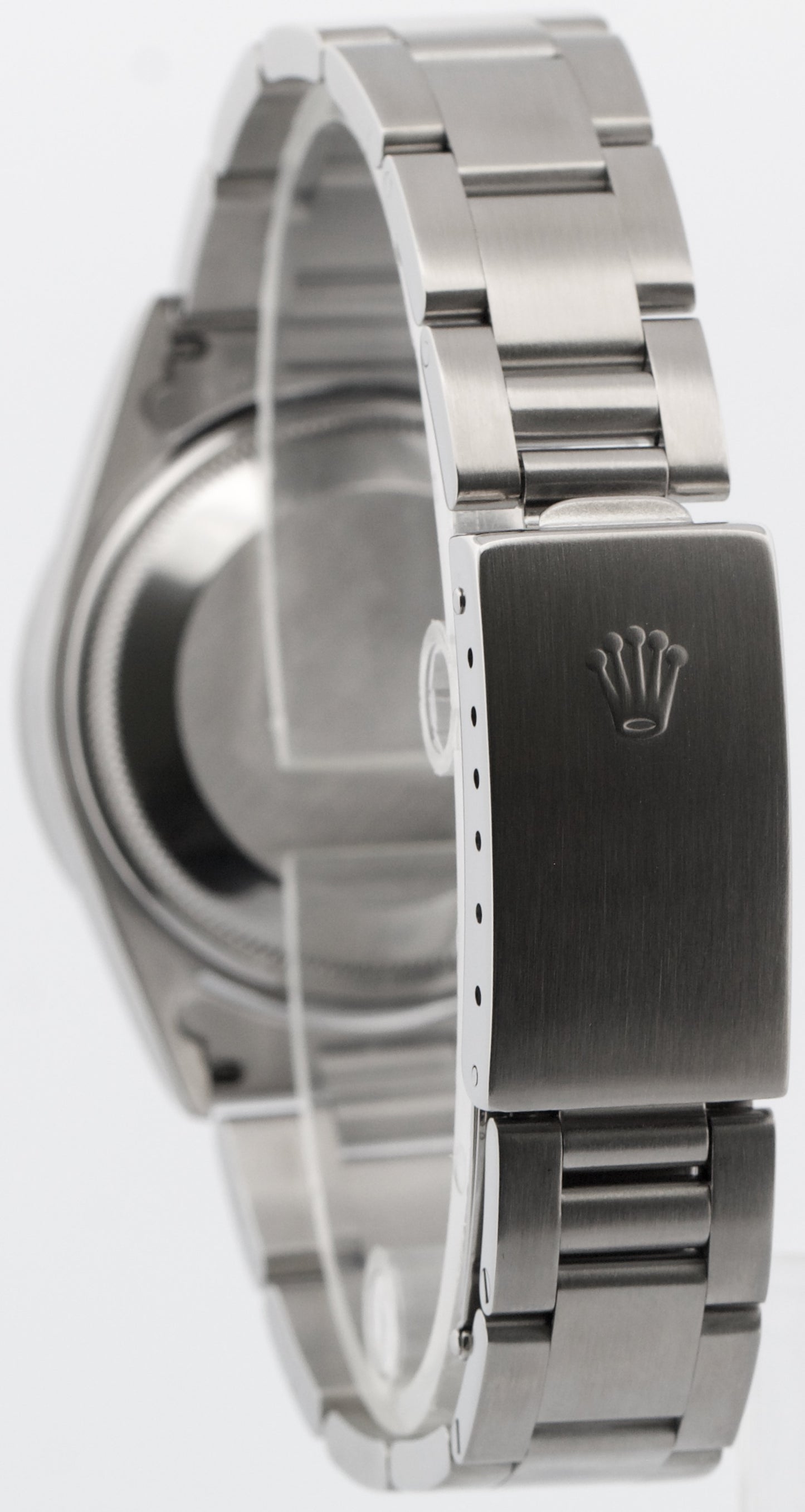 Rolex Oyster Perpetual Date 34mm BLACK Stainless Steel Oyster NO-HOLES 15210