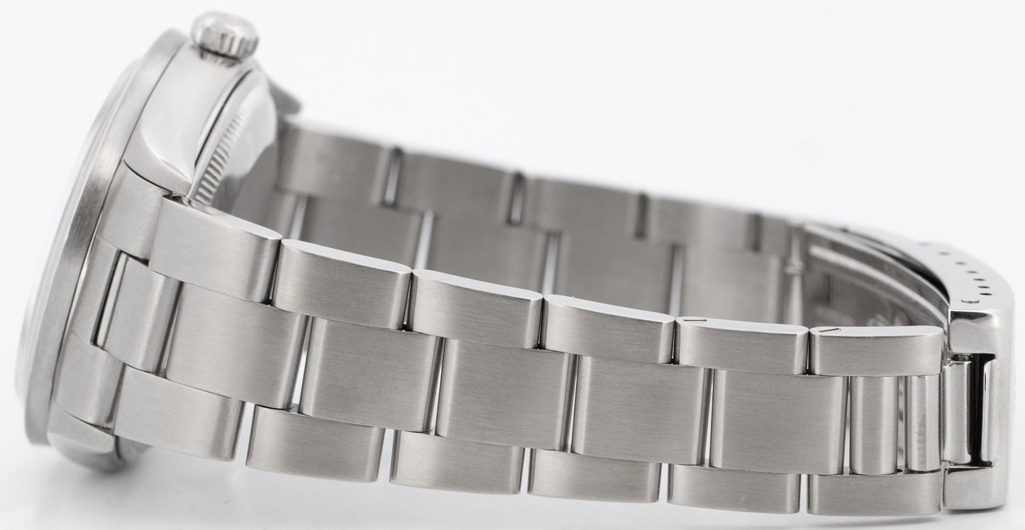 Rolex Oyster Perpetual Date 34mm BLACK Stainless Steel Oyster NO-HOLES 15210