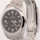 2010 PAPERS Rolex Explorer I BLACK Stainless Steel 39mm 3-6-9 MK1 214270 BOX