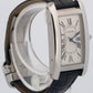 Cartier Tank Americaine SILVER 22mm Steel Leather Automatic Watch 3971 WSTA0017