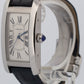 Cartier Tank Americaine SILVER 22mm Steel Leather Automatic Watch 3971 WSTA0017