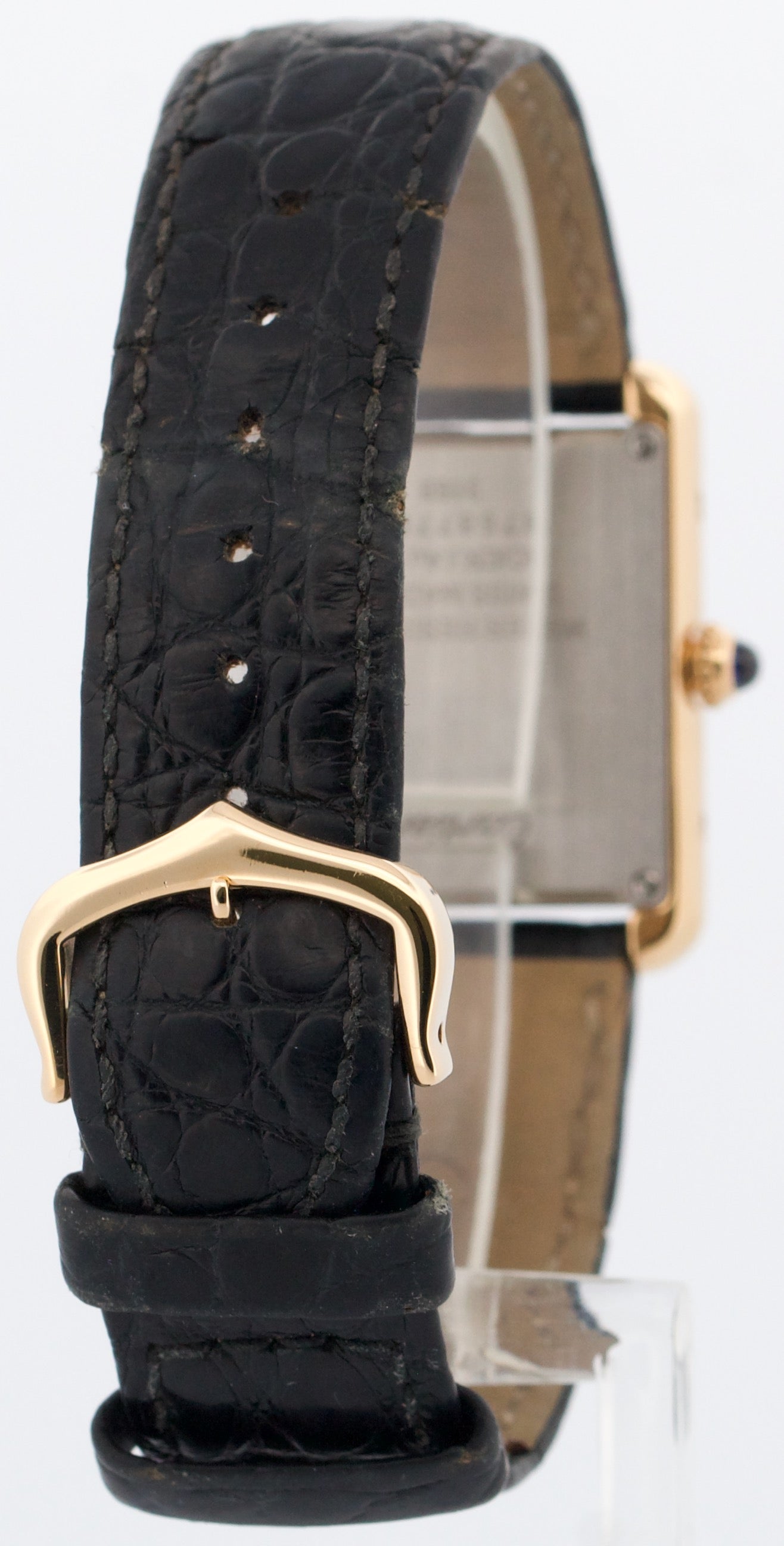 Cartier Lady Tank Solo 18K Gold SILVER WHITE Quartz 31mm x 24mm 3168 W5200002