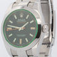 PAPERS Rolex Milgauss Green BLACK 40mm 116400 GV Stainless Steel Watch BOX