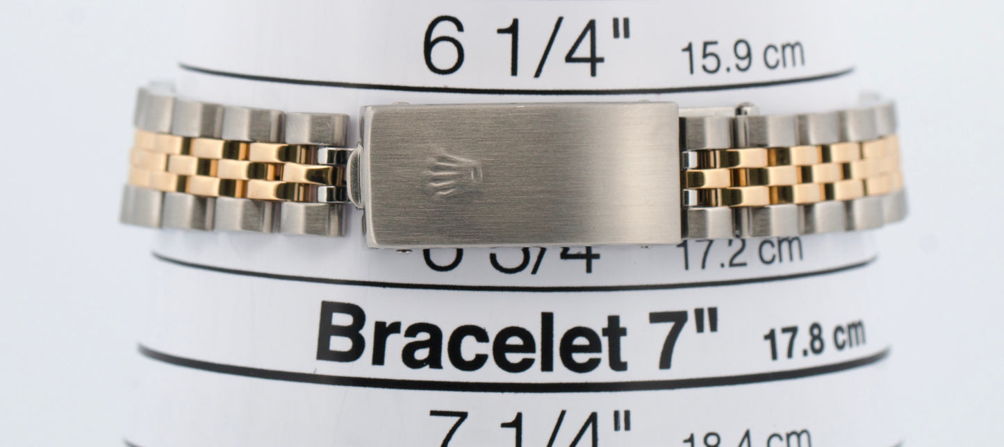 Rolex Oyster Perpetual 24mm CHAMPAGNE 18K Yellow Gold Steel JUBILEE 76193 Watch