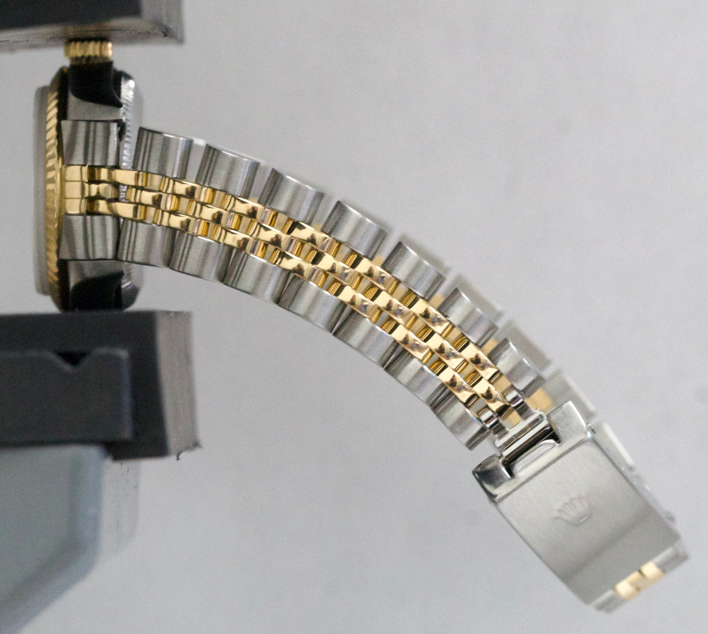 Rolex Oyster Perpetual 24mm CHAMPAGNE 18K Yellow Gold Steel JUBILEE 76193 Watch