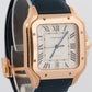 NEW 2024 PAPERS Cartier Santos 39.8mm 18K Gold BLUE Leather 4071 WGSA0019 BOX