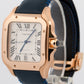 NEW 2024 PAPERS Cartier Santos 39.8mm 18K Gold BLUE Leather 4071 WGSA0019 BOX