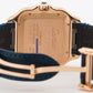 NEW 2024 PAPERS Cartier Santos 39.8mm 18K Gold BLUE Leather 4071 WGSA0019 BOX
