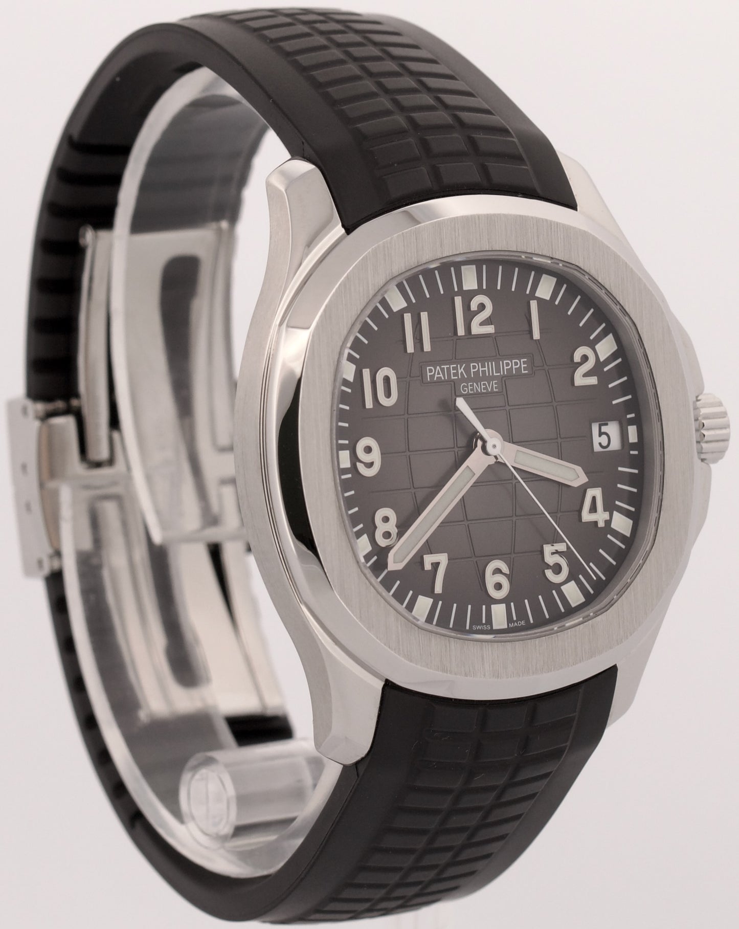 2014 PAPERS Patek Philippe Aquanaut 40.8mm BLACK Stainless Rubber 5167A-001 BOX