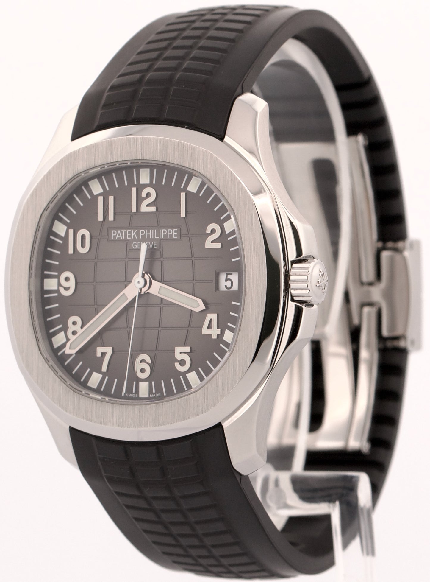 2014 PAPERS Patek Philippe Aquanaut 40.8mm BLACK Stainless Rubber 5167A-001 BOX