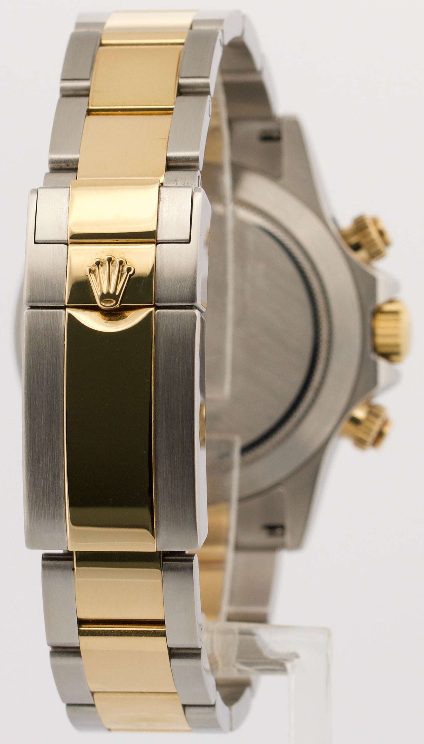 PAPERS Rolex Daytona Cosmograph BLACK 18K Yellow Gold Steel REHAUT 116523 BOX