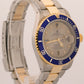 2001 PAPERS Rolex Submariner Date 40mm SERTI SLATE DIAMOND 18K Blue 16613 BOX