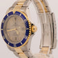 2001 PAPERS Rolex Submariner Date 40mm SERTI SLATE DIAMOND 18K Blue 16613 BOX