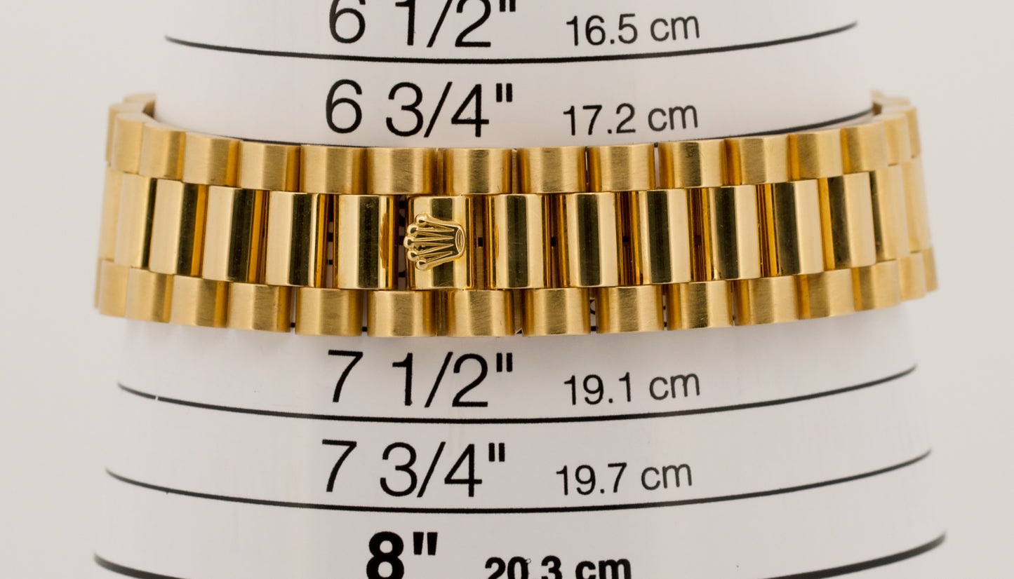 TOP CONDITION PAPERS Rolex Day-Date President CHAMPAGNE 18K Gold 36mm 18038 BOX