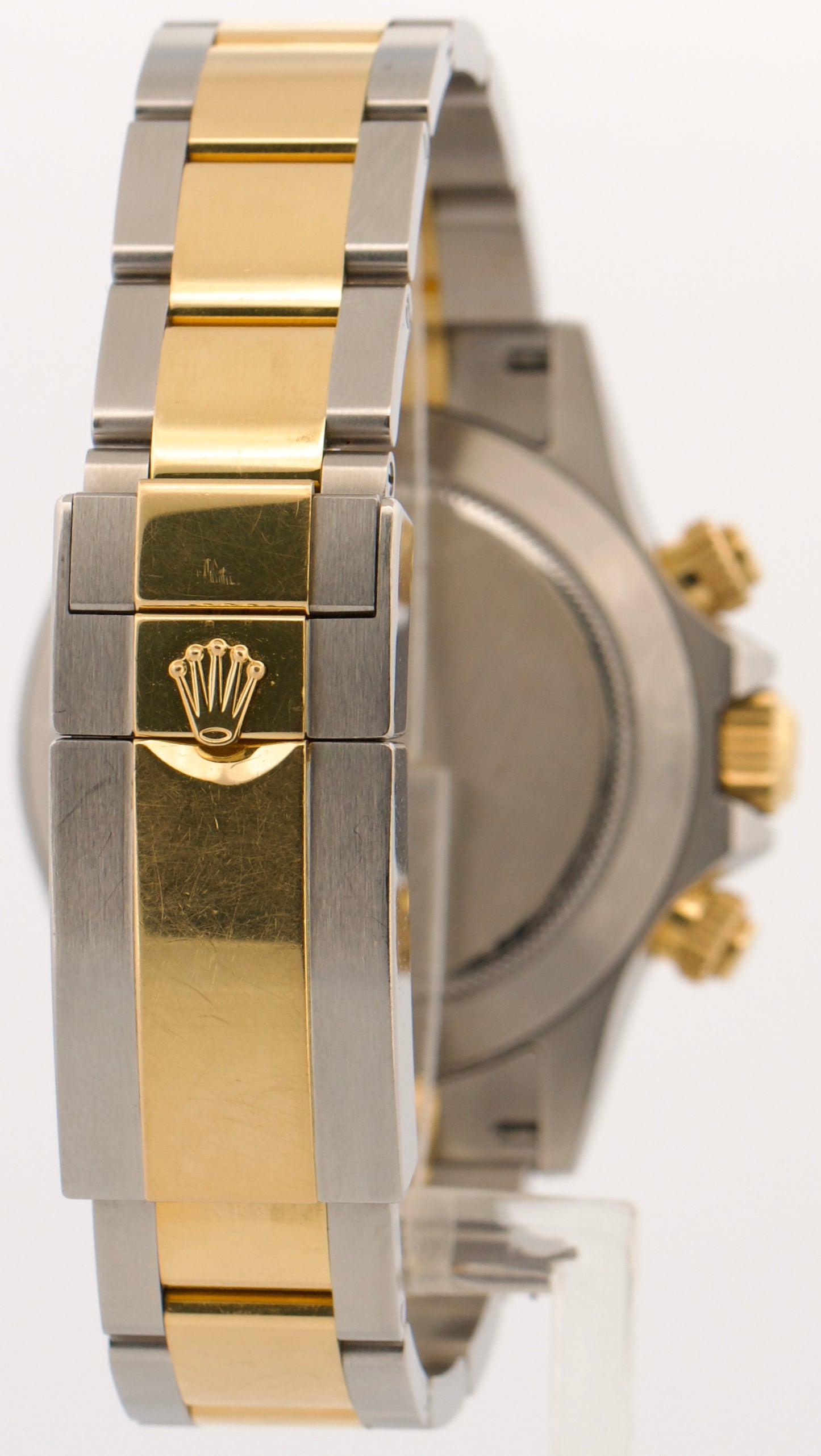 2014 UNPOLISHED PAPERS Rolex Daytona GRAY 18K Gold Steel REHAUT 116523 BOX