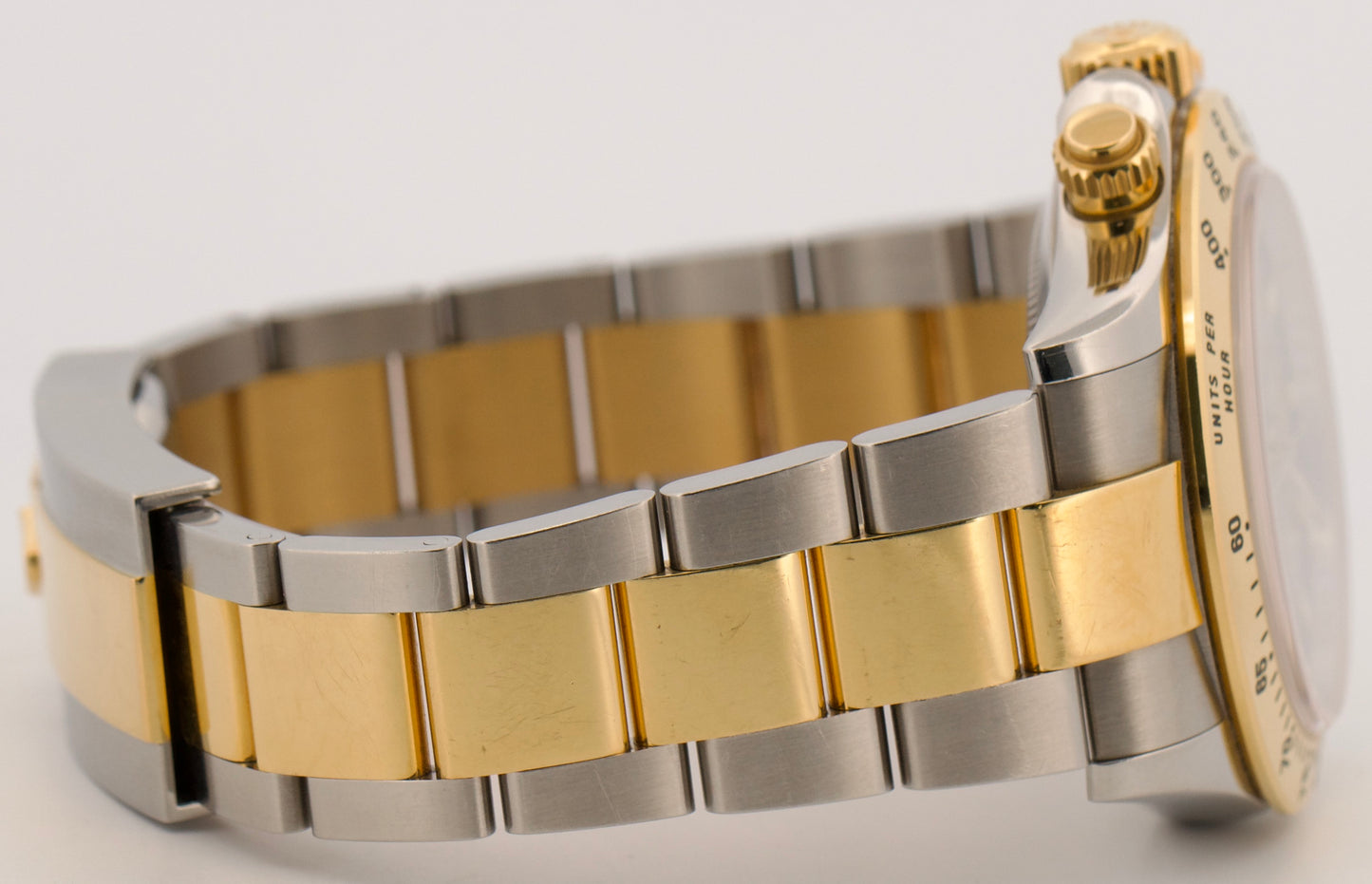 2014 UNPOLISHED PAPERS Rolex Daytona GRAY 18K Gold Steel REHAUT 116523 BOX