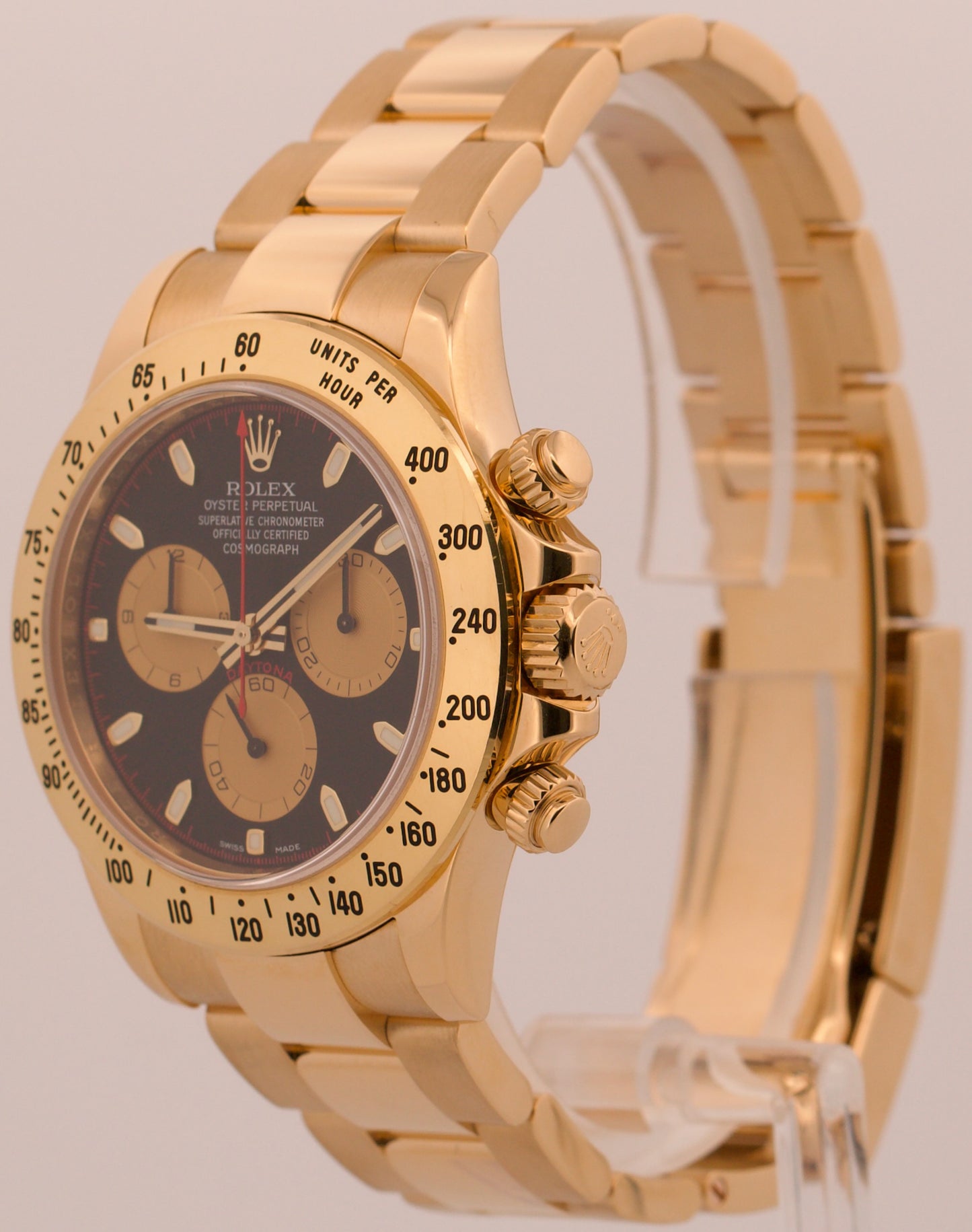 2015 PAPERS Rolex Daytona Cosmograph NEWMAN 18K Yellow Gold 40mm 116528 BOX