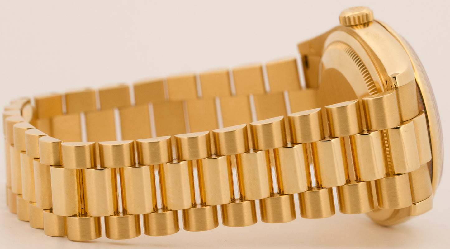 2022 RSC PAPERS Rolex Day-Date President GREEN 18K Gold 36mm 118238 Watch BOX