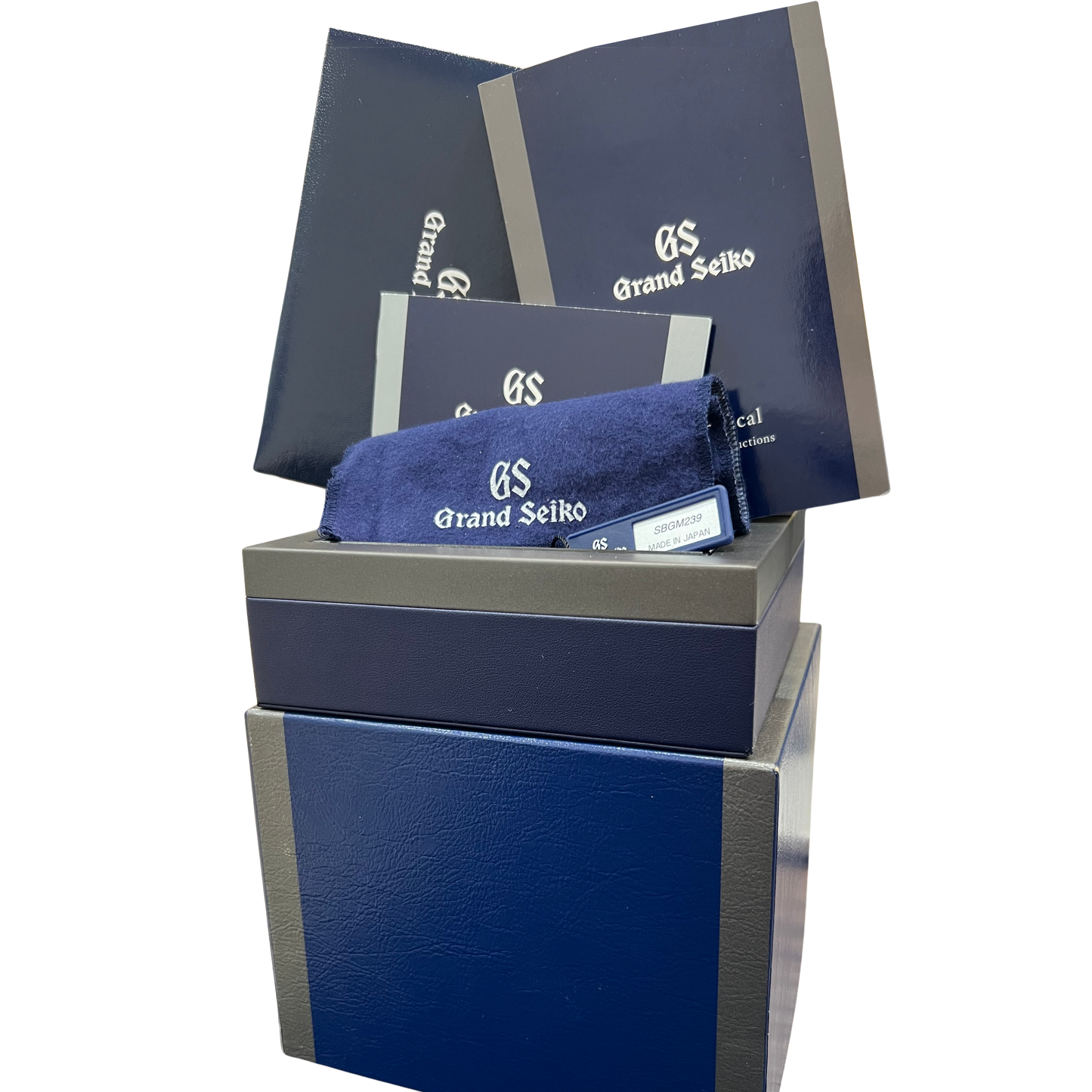 MINT PAPERS Grand Seiko Sport GMT 39.5mm Blue HODINKEE Steel Watch SBGM239 BOX
