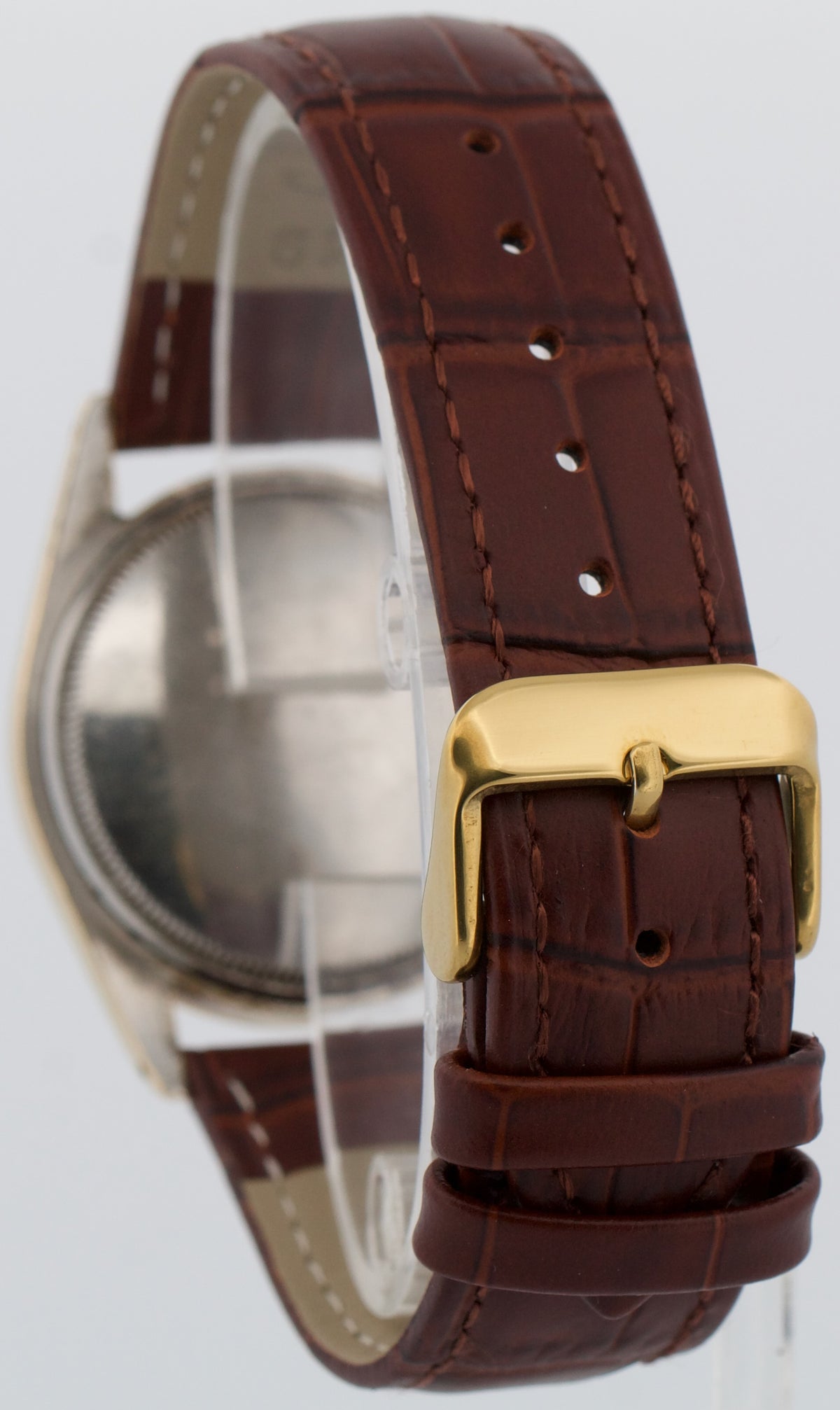 Vintage Rolex Oyster Perpetual 6334 Golden Egg Patina Gold Bubbleback 34mm Watch