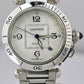 Cartier Pasha Seatimer SILVER GUILLOCHE 38mm Stainless Steel Date Automatic 2379