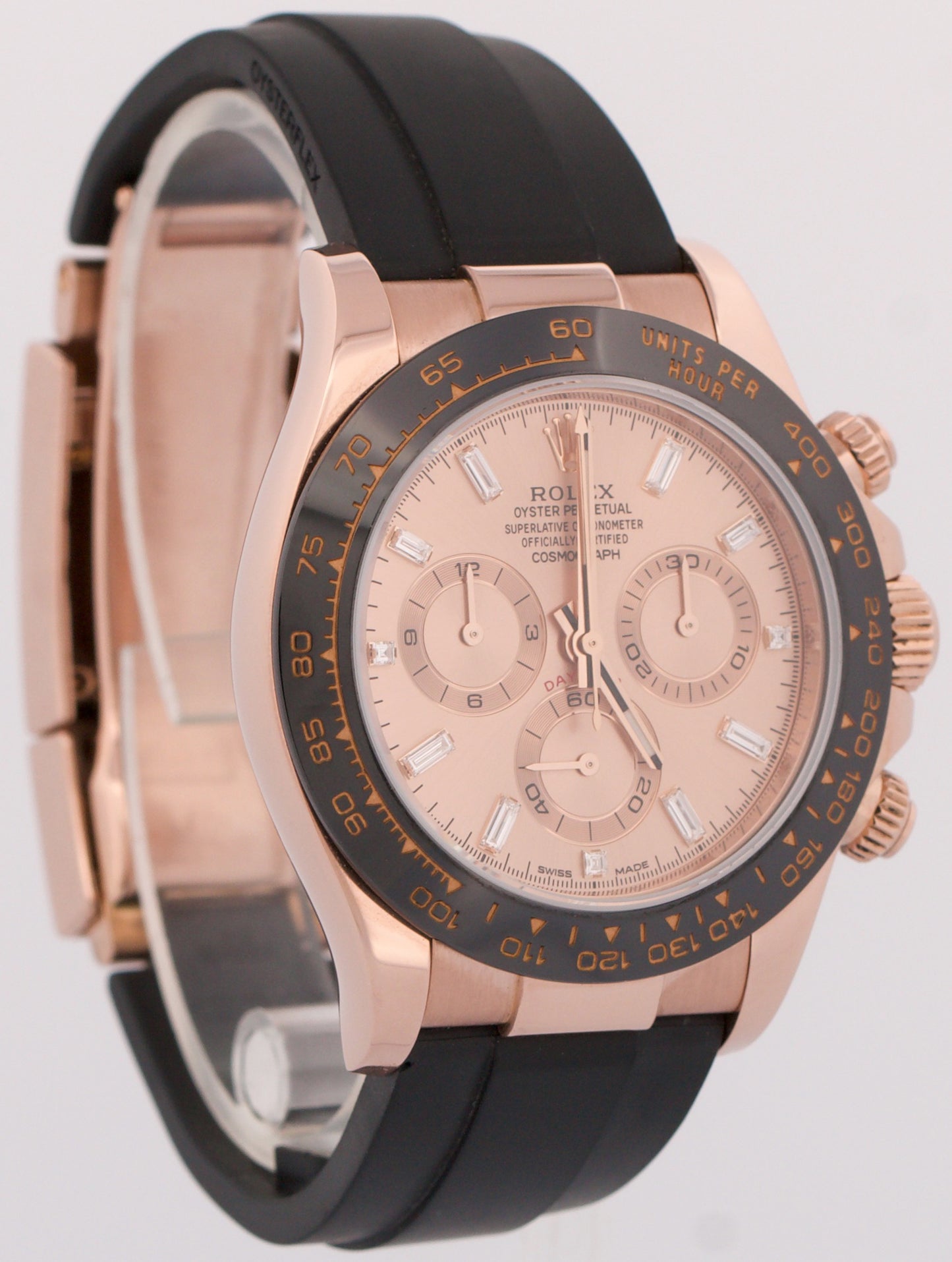 Rolex Daytona Cosmograph Oysterflex SUNDUST DIAMOND 18K Gold 40mm 116515 BOX