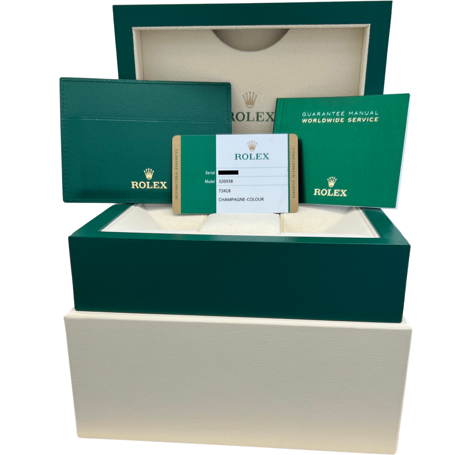 MINT PAPERS Rolex Sky-Dweller CHAMPAGNE 18K Yellow Gold 42mm 326938 Watch BOX