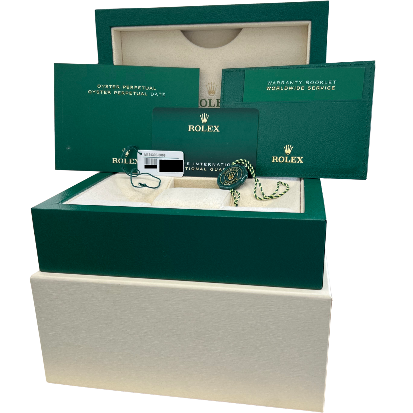 2024 NEW PAPERS Rolex Oyster Perpetual 41 TURQUOISE BLUE CELEBRATION 124300 BOX