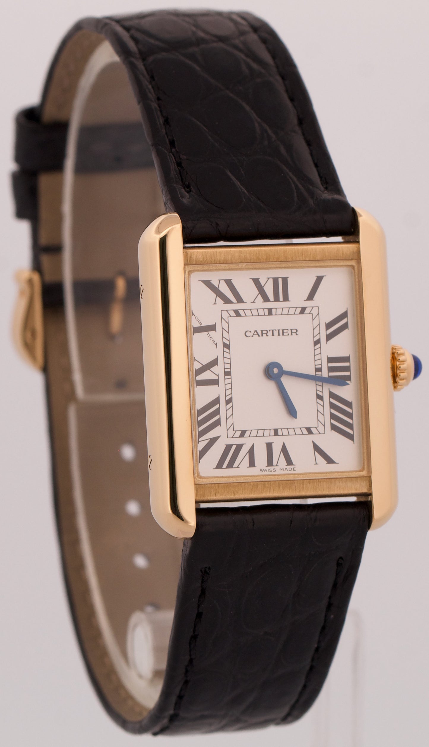 2020 PAPERS Cartier Lady Tank Solo 18K Gold SILVER Quartz 24mm 3168 W5200002 BOX
