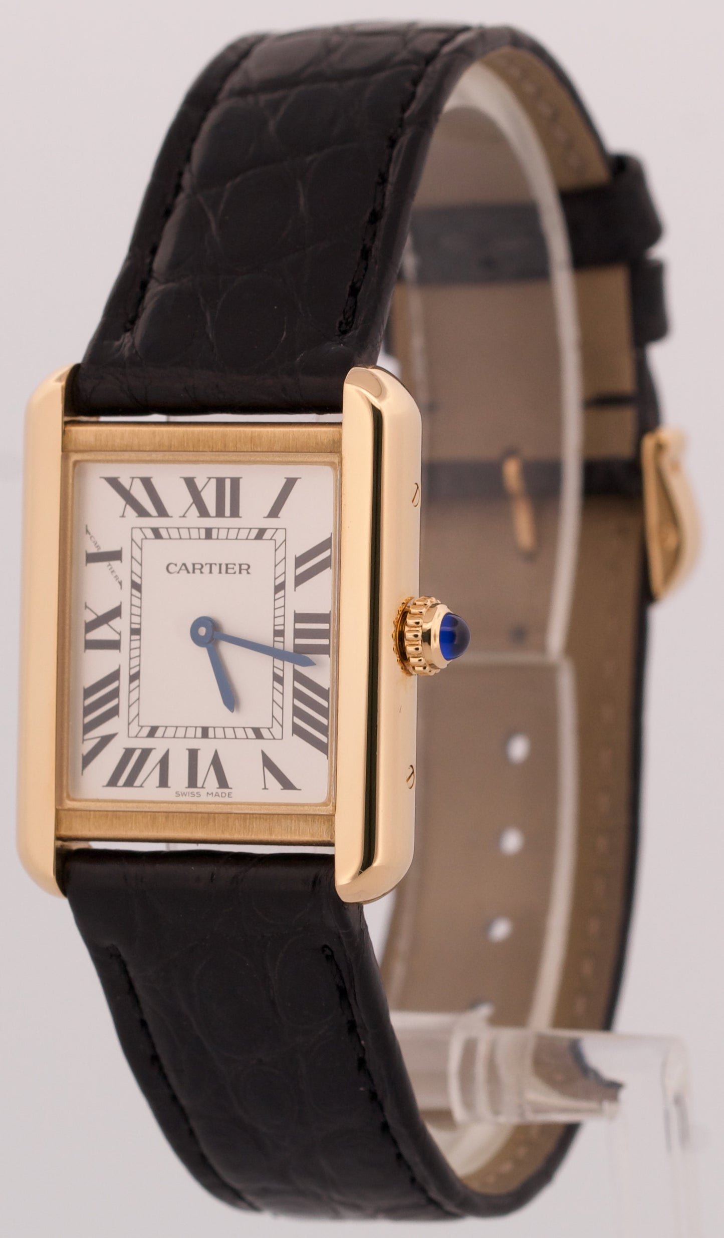 2020 PAPERS Cartier Lady Tank Solo 18K Gold SILVER Quartz 24mm 3168 W5200002 BOX