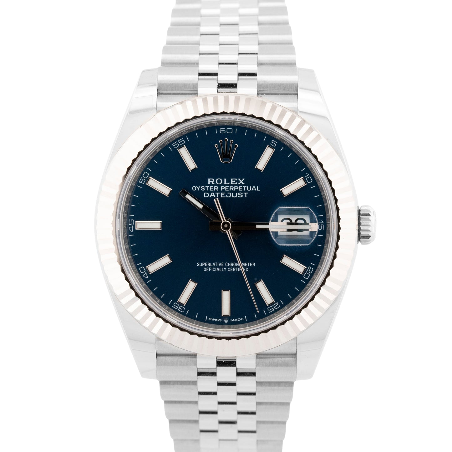 NEW 2026 PAPERS Rolex DateJust 41 BLUE 18K Gold Steel JUBILEE 41mm 126334 BOX