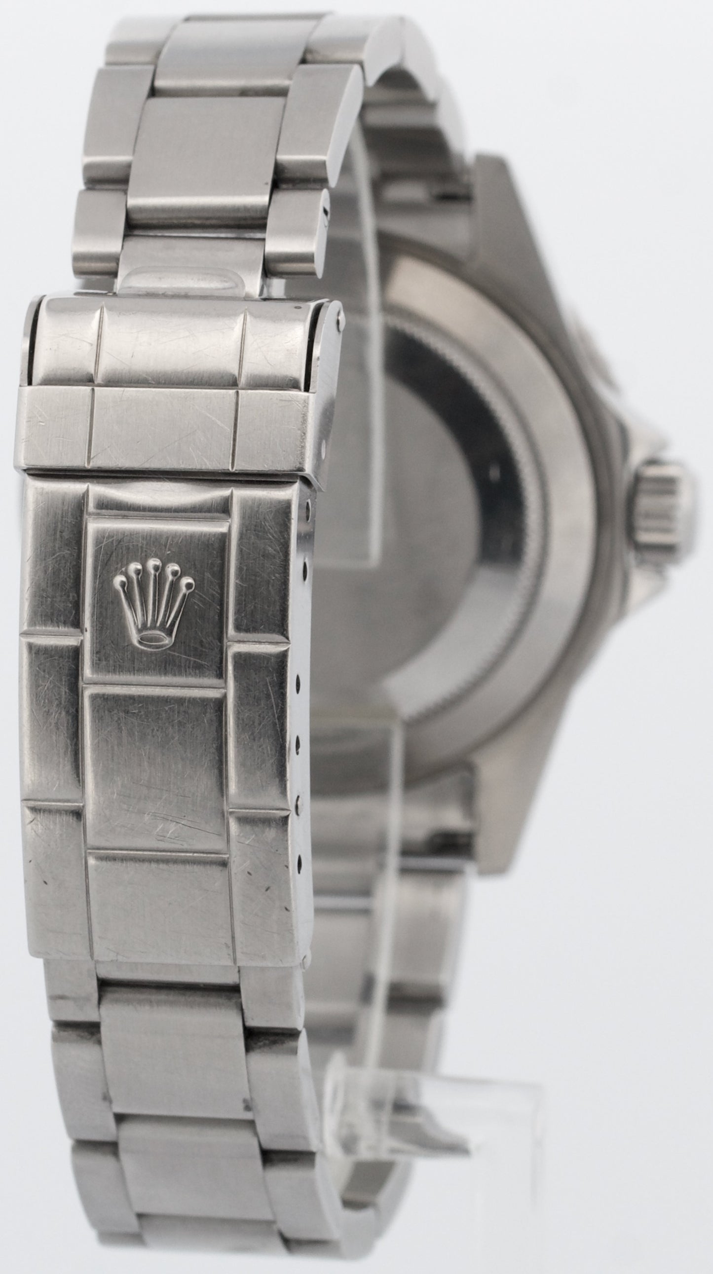 Rolex Submariner Date BLACK NO-HOLES Stainless Steel Dive 40mm 16610 Watch