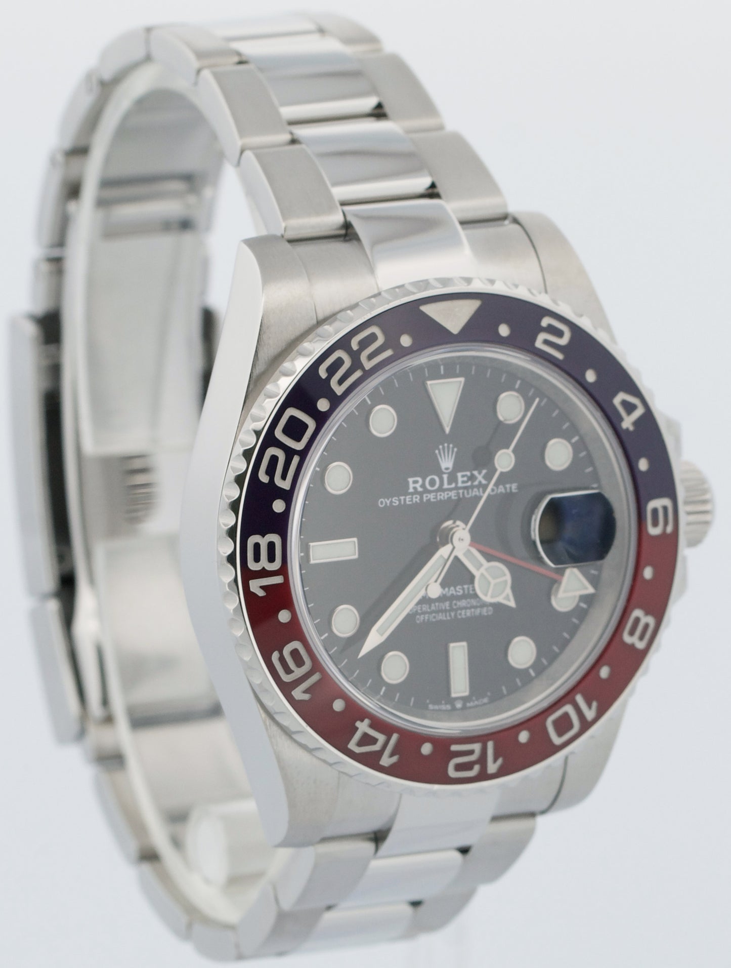 Rolex GMT-Master II PEPSI Blue Red OYSTER Stainless Ceramic 40mm 126710 BLRO BOX