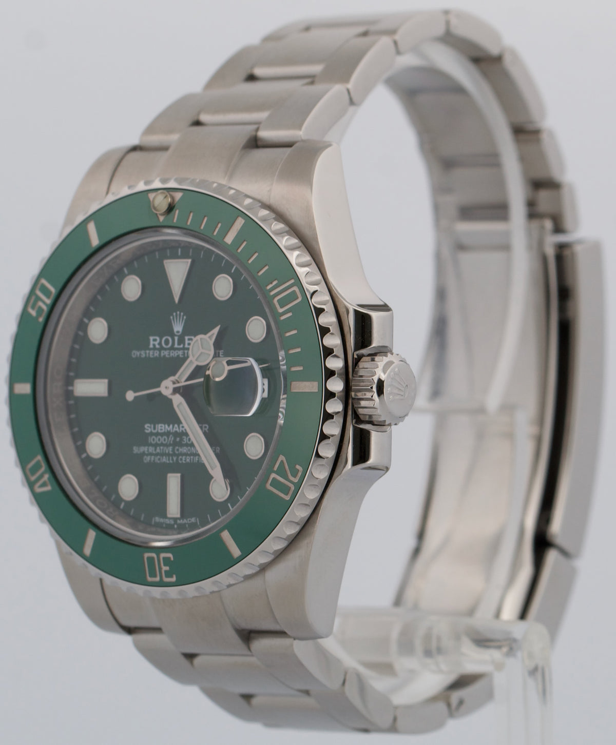 2019 Rolex Submariner Date 116610 LV Hulk Green Stainless Steel 40mm Box Papers