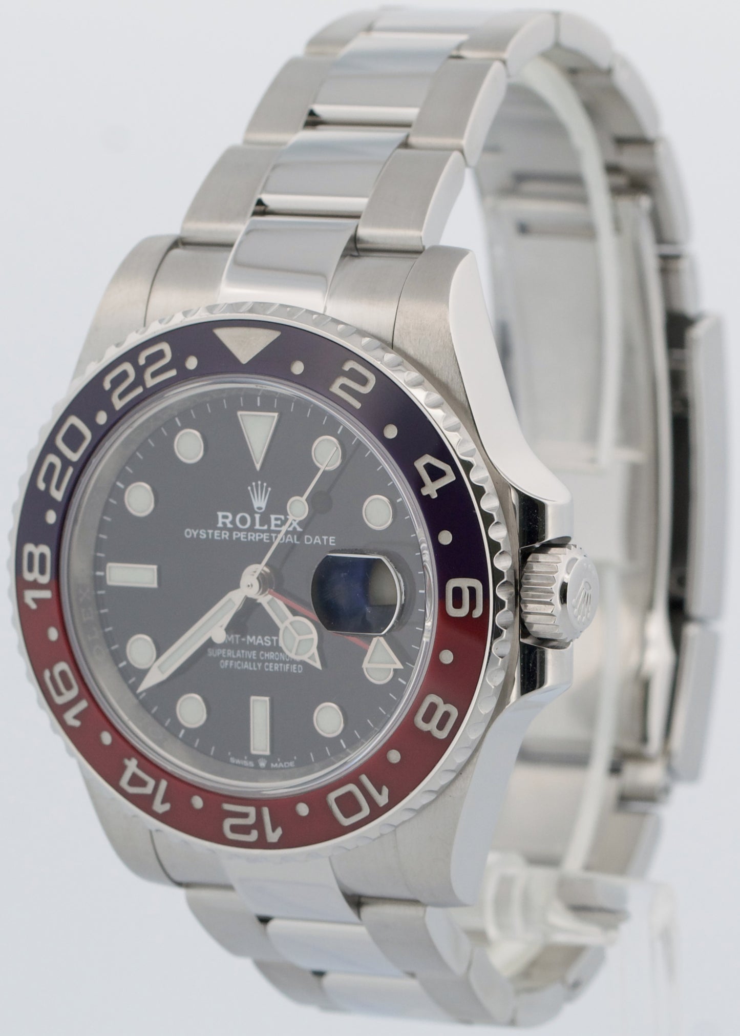 Rolex GMT-Master II PEPSI Blue Red OYSTER Stainless Ceramic 40mm 126710 BLRO BOX