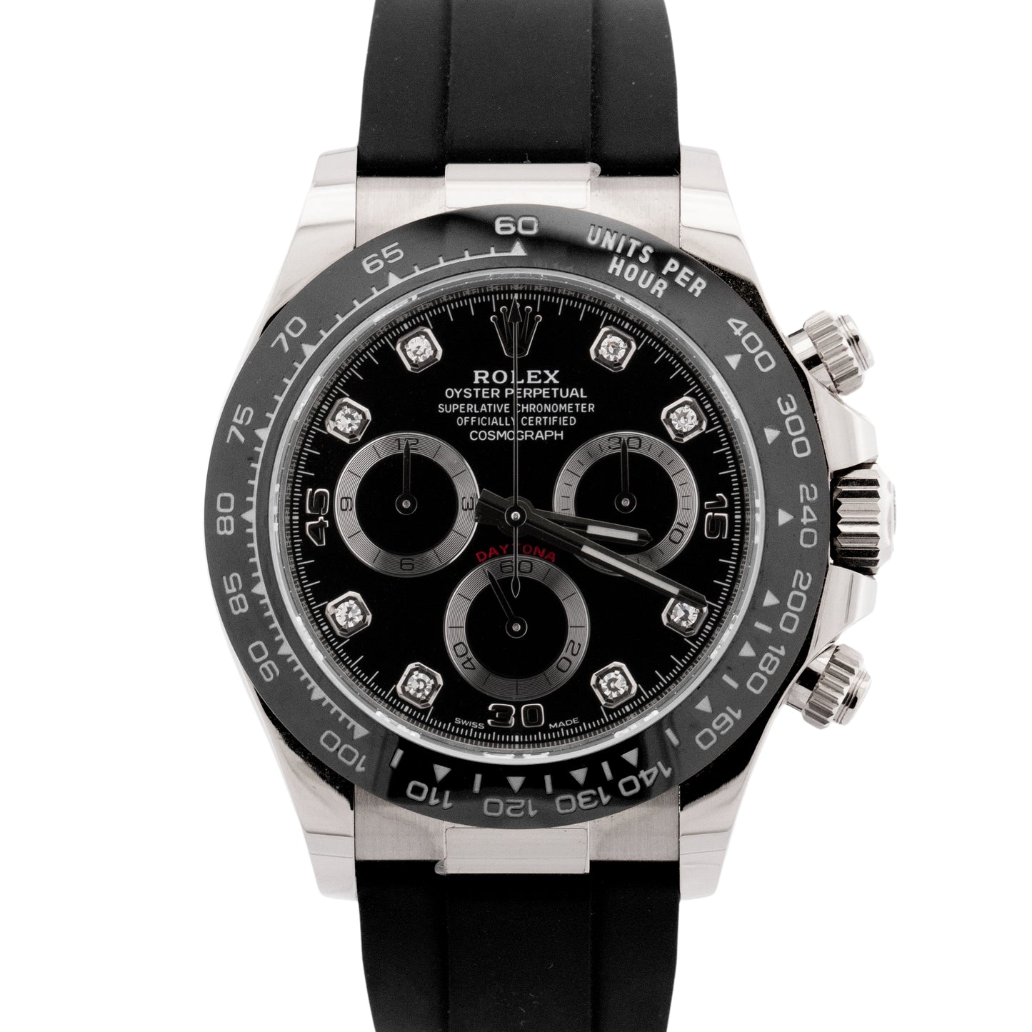 2023 PAPERS Rolex Daytona BLACK DIAMOND 18K Gold Oysterflex 40mm 116519 LN BOX