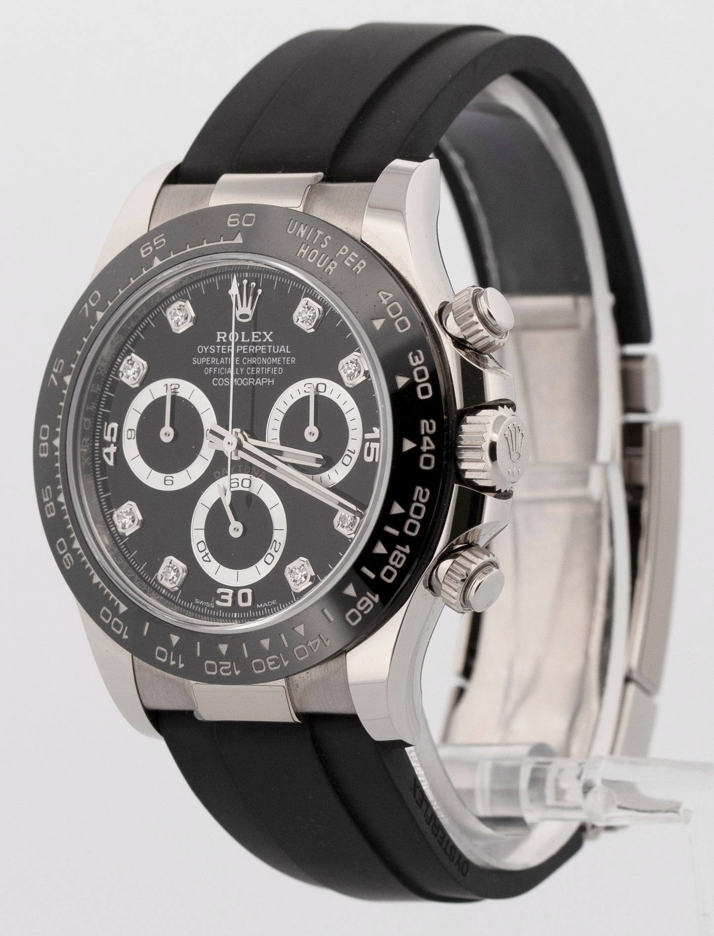 2023 PAPERS Rolex Daytona BLACK DIAMOND 18K Gold Oysterflex 40mm 116519 LN BOX