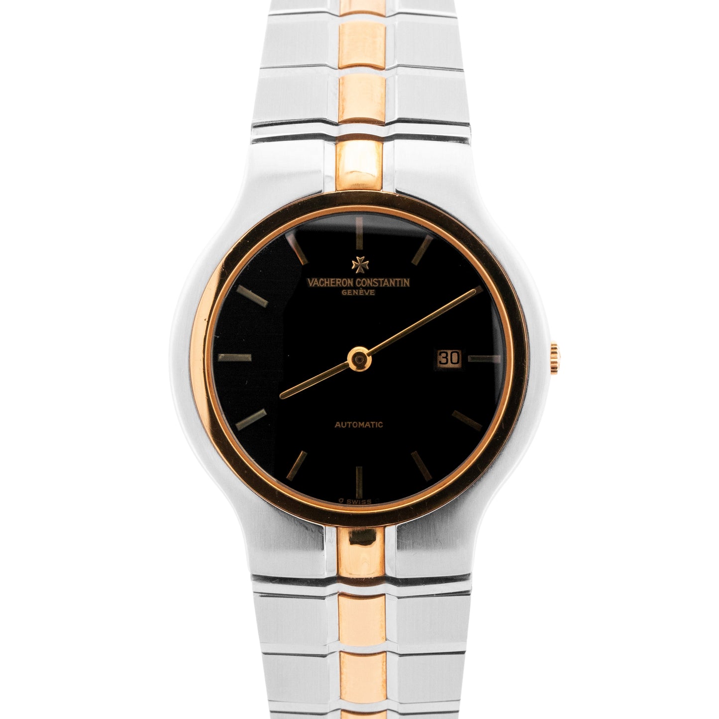 Vacheron Constantin Phidias Two-Tone Yellow Gold Steel 33mm Black Watch 48010