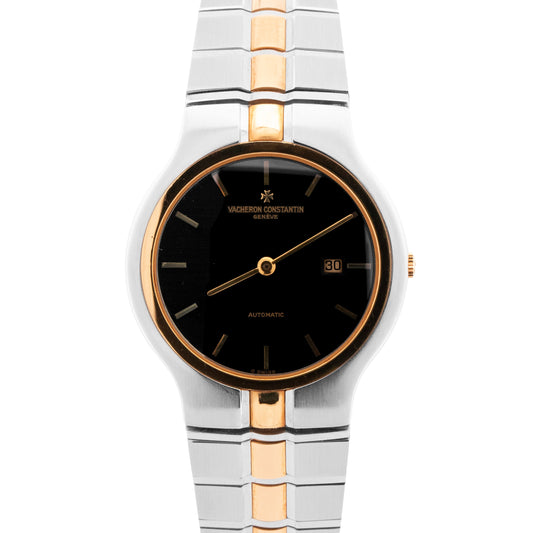 Vacheron Constantin Phidias Two-Tone Yellow Gold Steel 33mm Black Watch 48010