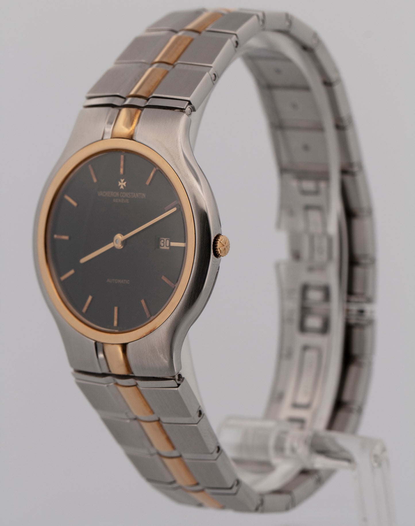 Vacheron Constantin Phidias Two-Tone Yellow Gold Steel 33mm Black Watch 48010
